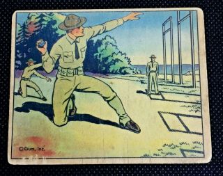 1941 Gum Inc.  Uncle Sam Marine Cards: Pitching Hand Grenades 88