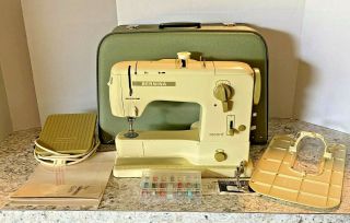 Vintage Bernina Record 730 Sewing Machine W/ Case And Accessories