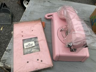 Vintage Pink Bell Western Electric Telephone Wall Old Stock