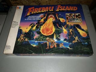 Vintage 1986 Milton Bradley Fireball Island Board Game Complete
