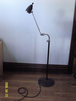 Vintage Pelton Medical Examination Pedestal Stand Light Deco
