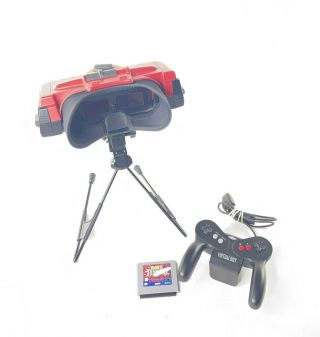 Vintage Nintendo Virtual Boy With Controller And Mario’s Tennis Parts Repair