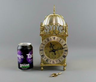 Antique Edward Jones Of London 8 Day Key Wind Set Brass Lantern Clock C1918