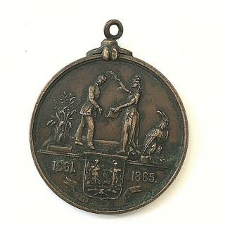 Vtg West Virginia Civil War Discharge Medal 1861 - 1865 - Engraved On Edge