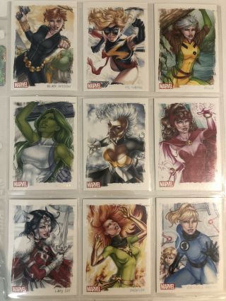 2013 Women Of Marvel Series 2 Complete Owens Artifex Chase Card Set