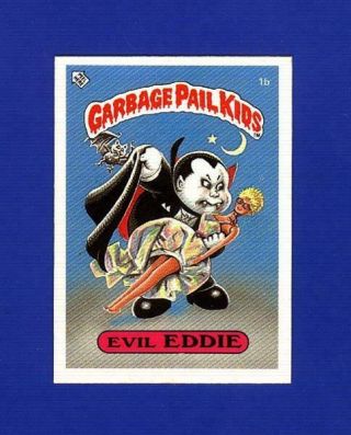 1985 Topps Garbage Pail Kids Series 1 U.  K.  Mini 1b Evil Eddie Nm/mt