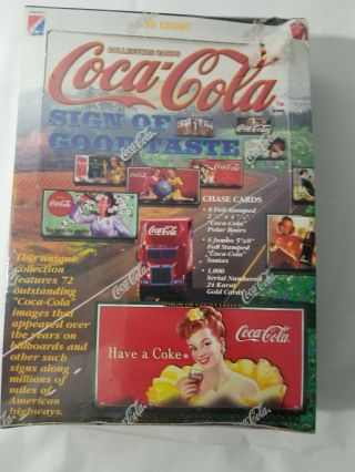 Coca - Cola Collectors Cards Factory Box.  1996.  36 Packs.