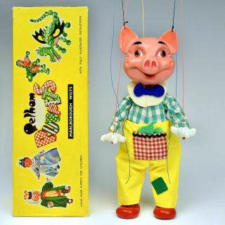 Vintage Pelham Puppet - Sl63 Pig - Tagged & Boxed