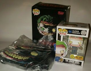 Funko Dc Comics Pop Tees The Joker (death Of The Family) Glow - In - The - Dark Small