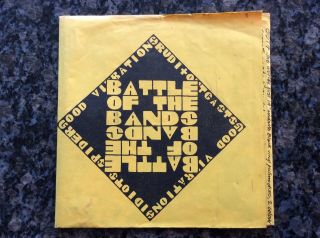 Rare Punk 7” Vinyl - Battle Of The Bands Outcasts Rudi Good Vibrations Records
