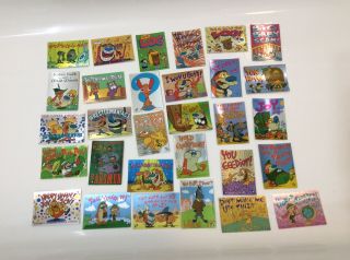 1991 Nickelodeon Ren And Stimpy Prism Sticker 50 Card Set