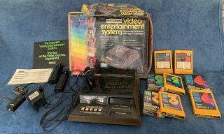 Vintage Fairchild F Video Entertainment System W/ Power Cord & Wires,  5 Games