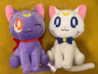 Sailor Moon Luna & Artemis Big Plush Doll Set Of 2 Make Up Ribbon Limited