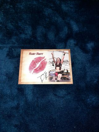 Ruby Riott Signed Kiss Print Card Wwe Exclusive 1