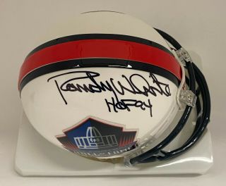 Randy White " Hof 1994 " Signed Hall Of Fame Mini Helmet Tristar Cowboys