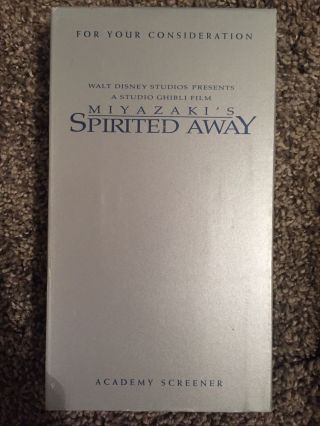 Spirited Away Academy Screener Vhs - Hayao Miyazaki - Disney - Studio Ghibli