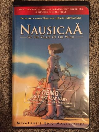Nausicaa Of The Valley Of The Wind Promotional Demo Screener Vhs - Ghibli Disney