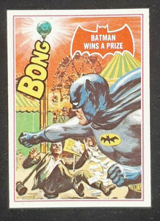 1966 Topps Batman 21a Batman Wins A Prize,  Red Bat,  Puzzle Back,  Nm/mint