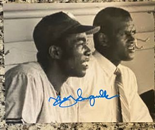 Signed 8x10 Photo By Manny Sanguillen With Roberto Clemente San Juan Puerto Rico