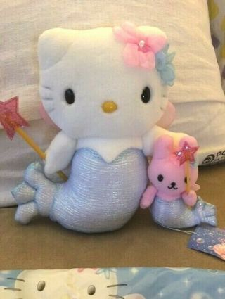 Auth Nwt Vintage Hello Kitty Sanrio 2000 Mermaid Fairy Friendship Plush Doll 9”