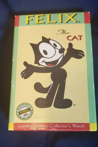 Felix The Cat Fossil Watch & Pin - " Classic Felix " - Box With