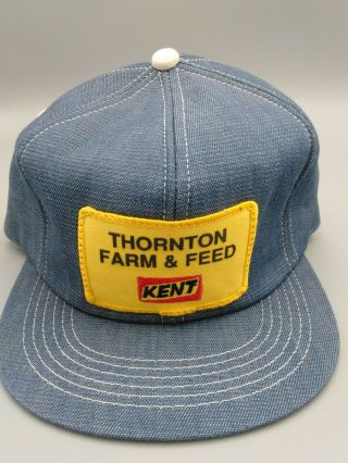 Vintage Kent Feed Thornton Farm Snapback Hat Cap K - Products Usa