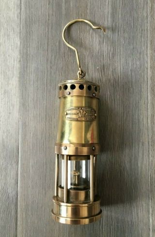 Small Brass Vintage Miners Lamp E Thomas & Williams Ltd S Wales
