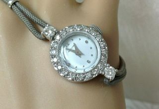 Vintage Hamilton Ladies 3/4 Carat Diamond Wrist Watch 14k Wg But…