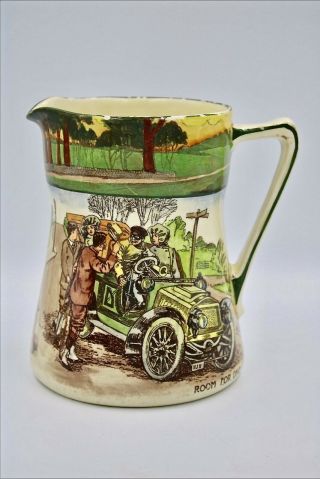Rare Royal Doulton Series Ware Early Vintage Motoring Room For One Jug C1910
