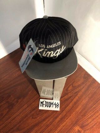 Vintage Sports Specialties Los Angeles Kings Script Pinstripe Snapback Hat