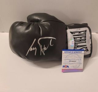 Larry Holmes Signed Everlast Boxing Glove " Easton Assassin " Hof Champ Psa Cer