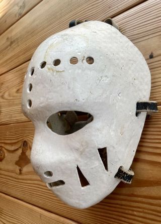 Vintage Early 70’s Custom Fiberglass Ice Hockey Goalie Mask