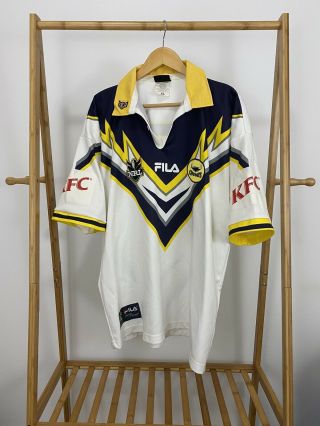 Rare Vtg 1999 North Queensland Cowboys Fila Kfc Rugby Jersey Size Xl