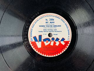 Billie Holiday W/teddy Wilson Orch My Man/i Love My Man V Disc 248 12 " 78rpm