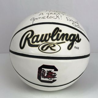 South Carolina Gamecocks Basketball Signed By David Odom Retired Coach Autograph
