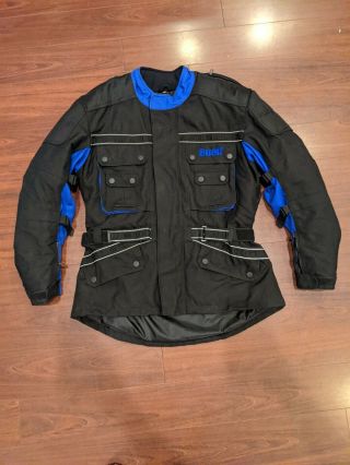 Vtg Buell Armored Vented Riding Motorcycle Racing Jacket Sz Xl 100 Nylon