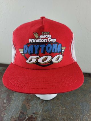 Vintage 1995 Nascar Winston Cup Daytona 500 Snapback Trucker Hat Nwt