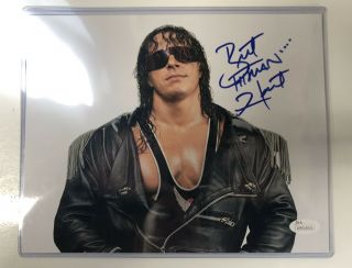 Bret Hitman Hart Signed 8x10 Photo Jsa Autograph Auto Wwf Wcw Wwe Hof Wrestler
