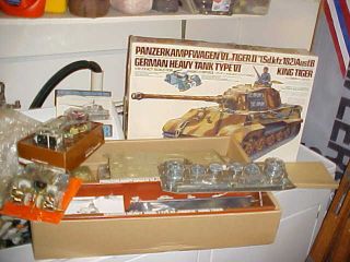 Vintage Tamiya King Tiger German Remote Controlled Tank 1/16 Scale