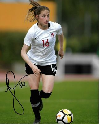 Team Canada World Cup Janine Beckie Autographed Signed 8x10 Photo 2