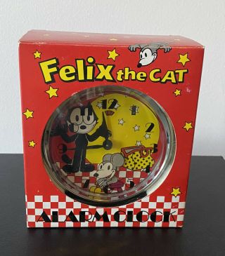 Vintage 1989 Mib Felix The Cat Wind Up Alarm Clock Bright Ideas