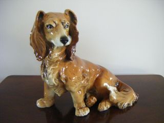 Vintage Karl Ens Porcelain Large Dachshund Dog Figurine
