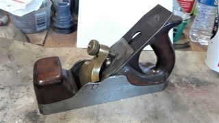 Vintage Antique Mahogany Infill Smooth Plane With Sorby Iron