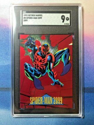 1993 Skybox Marvel Universe 5 Spider - Man 2099 Red Holo Sgc 9.  0 Low Pop Psa 9?