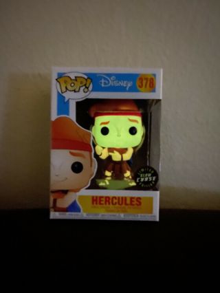 Funko Pop Disney: Hercules Hercules Gitd Chase Figure 378 W/ Protector