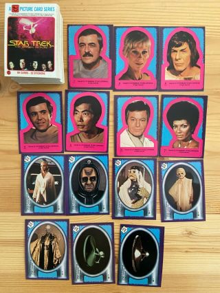 Star Trek Trading Cards 1979 Complete 88 Card Set,  14 Stickers