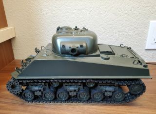 Vintage 1977 Tamiya M4 Sherman 105mm Howitzer Tank 1/16 W/ Parts & Radio Control