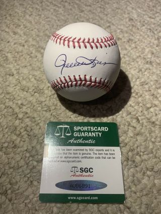 Rollie Fingers Hof Oakland A’s Baseball Autographed With