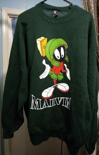 Marvin The Martian Warner Bros Studio Store Sweatshirt Sweater Xl Vintage 90s