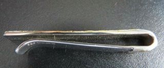 VINTAGE TIFFANY & CO STERLING & 18K 750 YELLOW GOLD TEXTURED TIE BAR OR CLASP 5